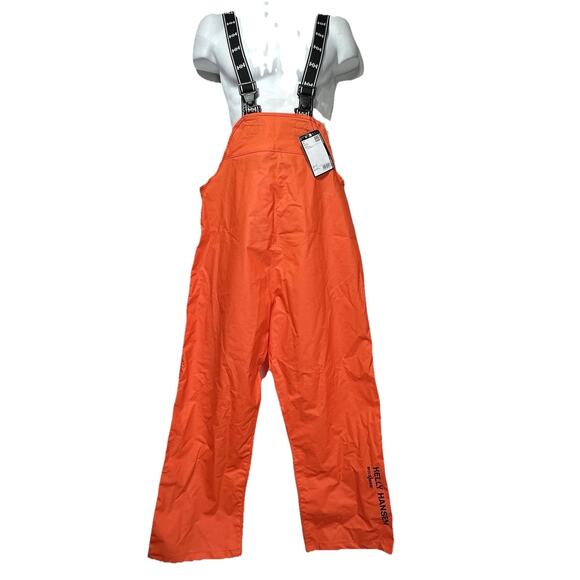 Helly Hansen Work Wear Neon Orange Mandal Waterproof Bib Overalls 70529 Size S - Picture 1 of 13